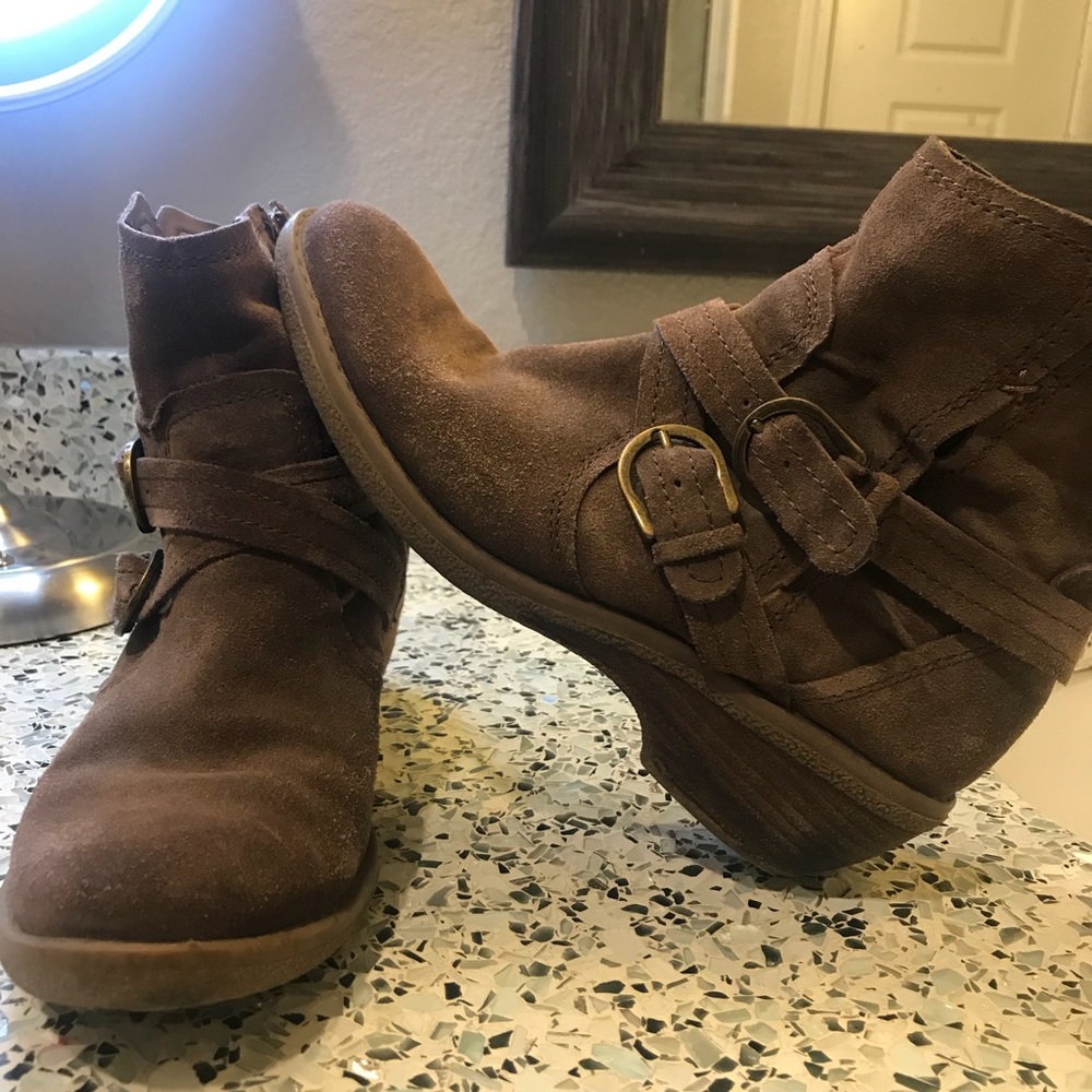 Taupe Brown Booties